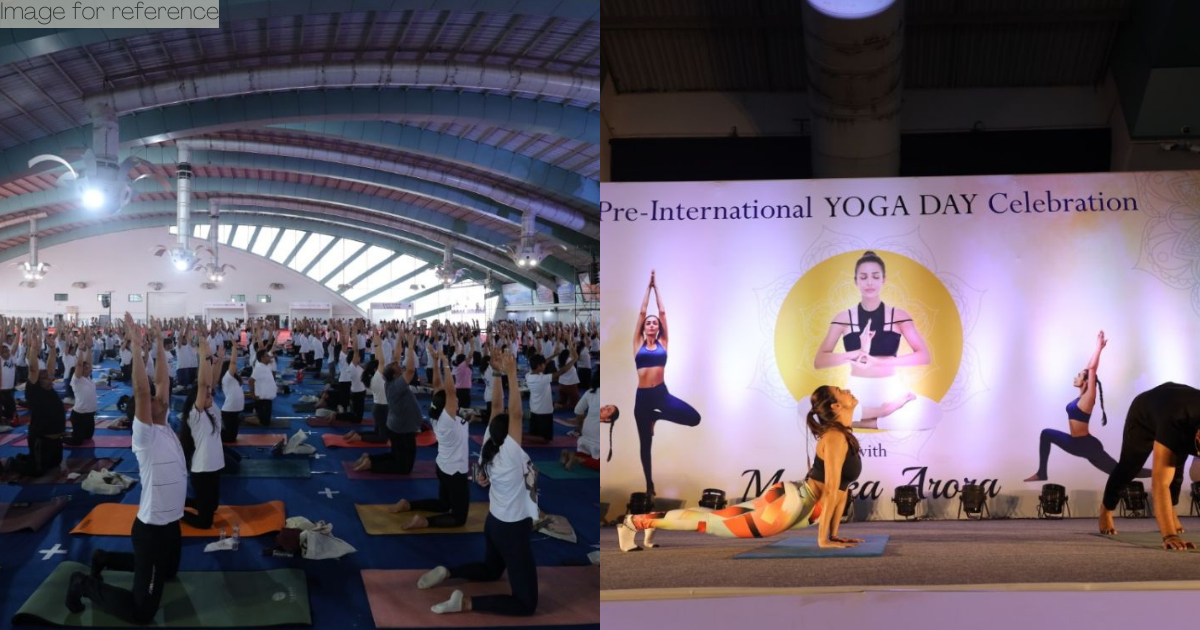 Malaika Arora, Bollywood Diva and Yoga practitioner celebrated Pre-International Yoga Day with members of Avadh Utopia